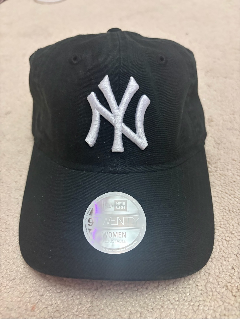 Brand new New Era NY Yankees Black Baseball Cap with White Logo